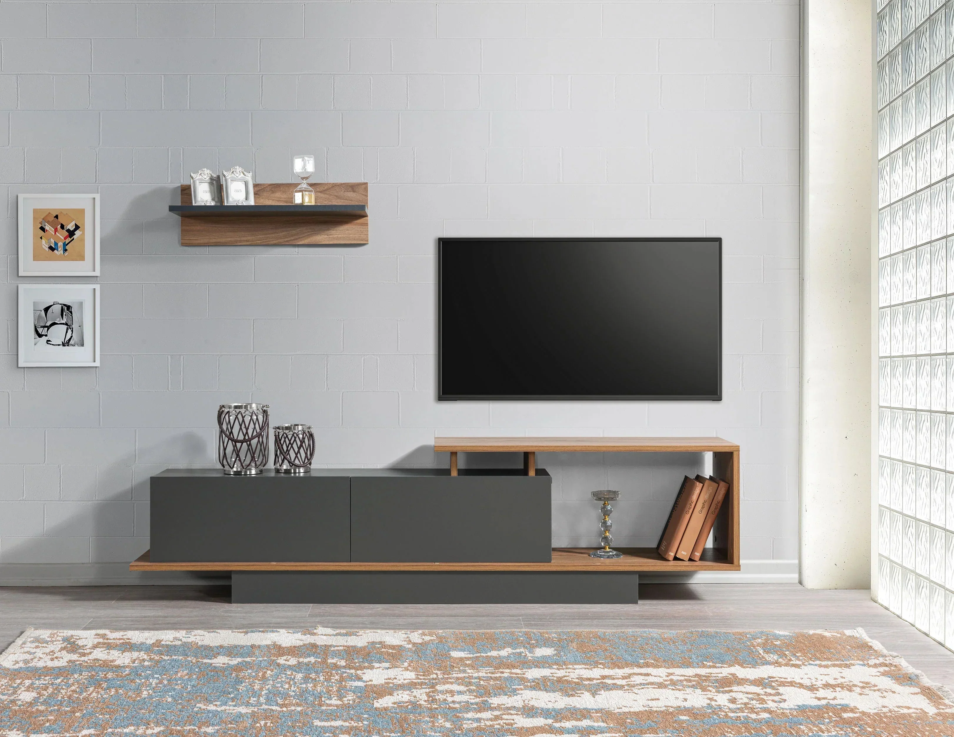 Ensemble Meuble TV+ Table basse + 2 tables d'appoint - Image 3